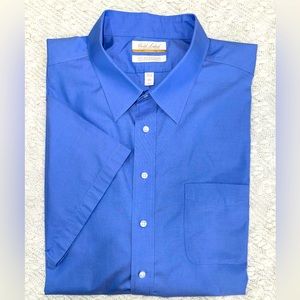 Roundtree & Yorke Gold Label Big and Tall Short Sleeve Dress Shirt